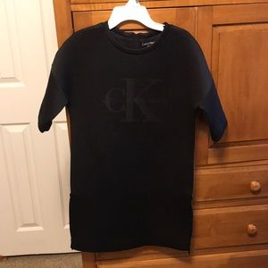 Calvin Klein black logo scuba dress